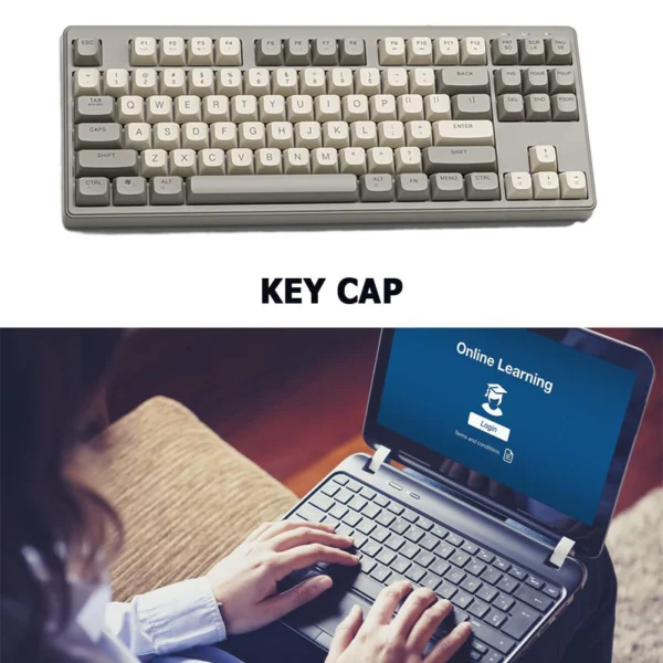 Teclado mecánico inalámbrico M87, Teclado retroiluminado Compatible con Bluetooth para jugadores, efecto de iluminación RGB, accesorios para videojuegos - Imagen 2