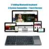Teclado plegable inalámbrico con Bluetooth, miniteclado con panel táctil para Windows, Android, IOS, teléfono, Botón multifunción - Imagen 2