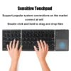 Teclado plegable inalámbrico con Bluetooth, miniteclado con panel táctil para Windows, Android, IOS, teléfono, Botón multifunción - Imagen 5