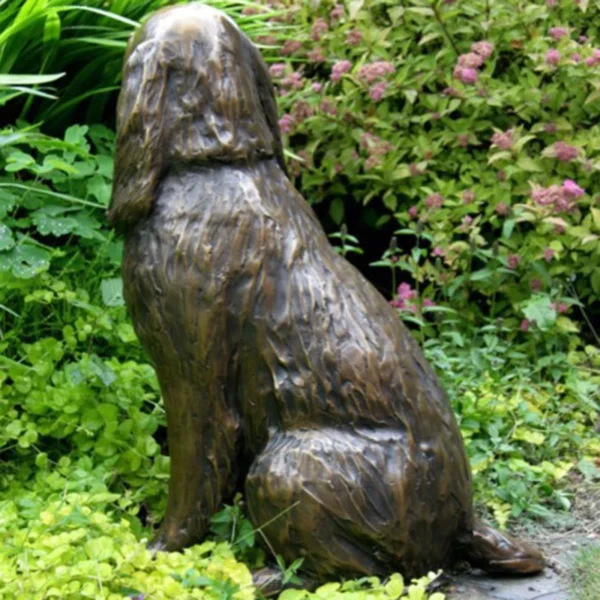 Estatua de Springer Spaniel para decoración de jardín, escultura de perro de Animal de resina para patio, césped, adorno decorativo para exteriores - Imagen 4