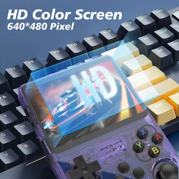 Consola de videojuegos portátil Retro R36S, sistema Linux, pantalla IPS de 3,5 pulgadas, reproductor de vídeo de bolsillo, R35S, 64GB de juegos - Imagen 3