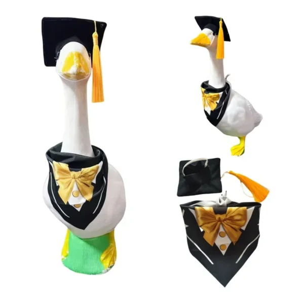Traje de ganso de temporada que se adapta a estatua grande de 23 "H, porche, césped, jardín, ropa de ganso, disfraz, Patio exterior, decoración artística de césped - Imagen 3