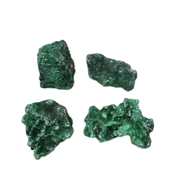 Piedra cruda de malaquita verde Natural, cristal rugoso, cubo de roca clásico, espécimen de minerales de grava coleccionable para el hogar y el jardín - Imagen 4