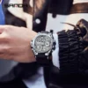 Reloj deportivo militar SANDA a la moda estilo G, relojes digitales LED con pantalla Dual, reloj de cuarzo resistente al agua para hombre, reloj Masculino - Imagen 6