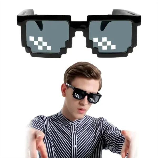 Очки Gafas De Sol De mosaico Cool Party Vintage Shades Gafas para hombres Gafas De Sol pixeladas Negro Gafas divertidas para mujeres Gafas De Sol - Imagen 2