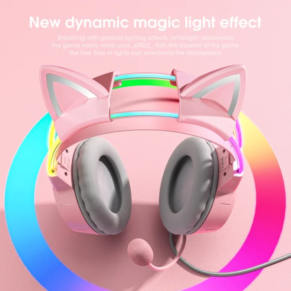 ONIKUMA X15 Pro auriculares con cable con haz de cabeza RGB micrófono Flexible Control de botón auriculares para juegos Gamer para ordenador PC - Imagen 3