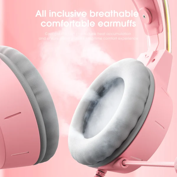 ONIKUMA X15 Pro auriculares con cable con haz de cabeza RGB micrófono Flexible Control de botón auriculares para juegos Gamer para ordenador PC - Imagen 5