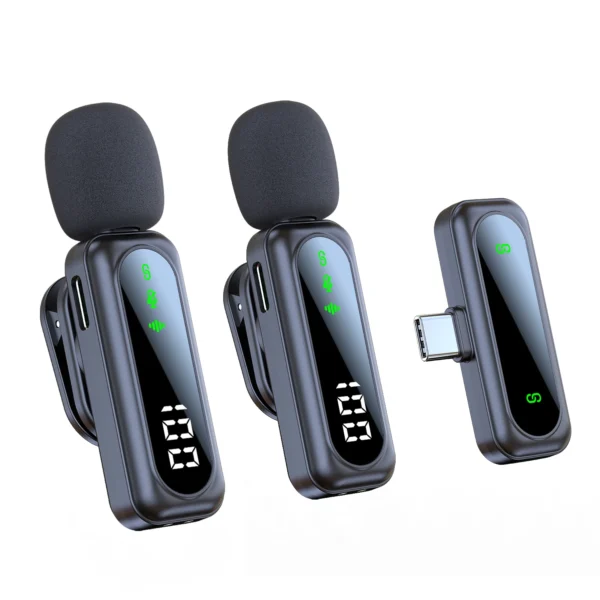 Micrófono Lavalier con Clip de alta calidad J21, Mini micrófono de solapa inalámbrico con batería de 100mah para grabación de vídeo, Creador de Vlog/Podcast