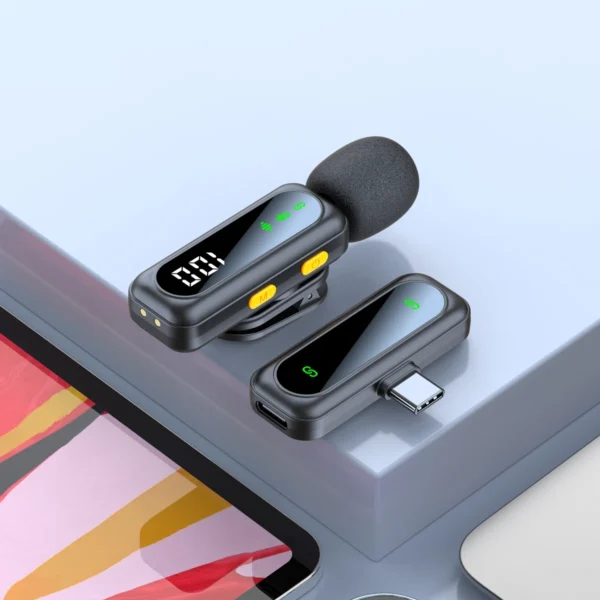 Micrófono Lavalier con Clip de alta calidad J21, Mini micrófono de solapa inalámbrico con batería de 100mah para grabación de vídeo, Creador de Vlog/Podcast - Imagen 5