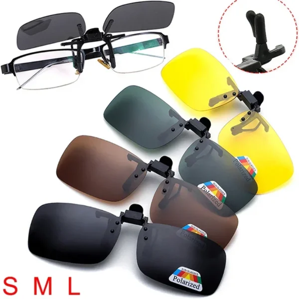Gafas de sol polarizadas con Clip, protección UV400, gafas con Clip para conducir, para pescar, gafas de visión nocturna, gafas de sol para hombre