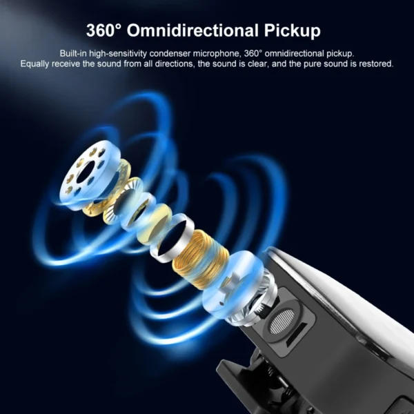 Micrófono Lavalier inalámbrico PULUZ 2,4G micrófono para juegos de transmisión en vivo para iPhone tipo C cámara Android Audio Video ForYouTube - Imagen 2