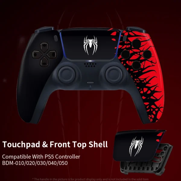Araña limitada para controlador PS5, carcasa para panel táctil, cubierta de mando, placas delanteras y traseras de repuesto, funda con mango para BDM-010/020/030 - Imagen 3