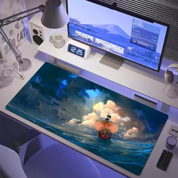 Alfombrilla de ratón para juegos de una pieza, alfombrilla de ratón para teclado de jugador de Anime, goma de velocidad XXL, 900x400x2mm, alfombrilla de ratón grande de dibujos animados para ordenador y PC