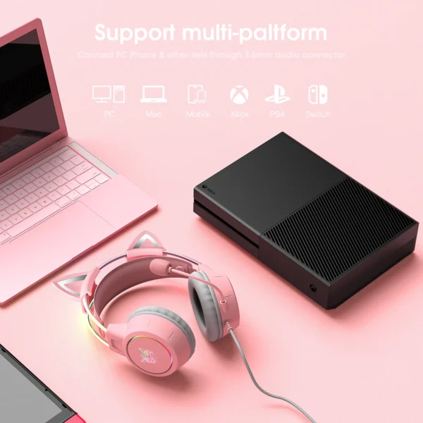 ONIKUMA X15 Pro auriculares con cable con haz de cabeza RGB micrófono Flexible Control de botón auriculares para juegos Gamer para ordenador PC - Imagen 6