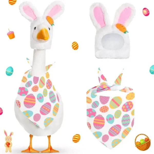 Traje de ganso de temporada que se adapta a estatua grande de 23 "H, porche, césped, jardín, ropa de ganso, disfraz, Patio exterior, decoración artística de césped - Imagen 6