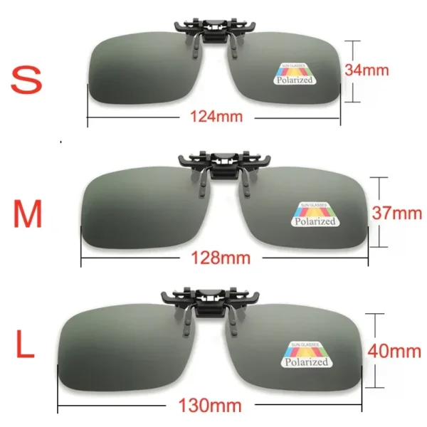 Gafas de sol polarizadas con Clip, protección UV400, gafas con Clip para conducir, para pescar, gafas de visión nocturna, gafas de sol para hombre - Imagen 5