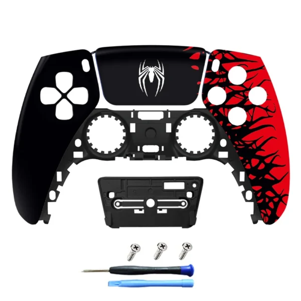 Araña limitada para controlador PS5, carcasa para panel táctil, cubierta de mando, placas delanteras y traseras de repuesto, funda con mango para BDM-010/020/030 - Imagen 2