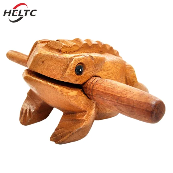 Artesanía tradicional Tailandesa de madera de piezas, instrumento Musical de la suerte, decoración de escritorio de oficina en casa, rana de la suerte, 1 unidad - Imagen 5