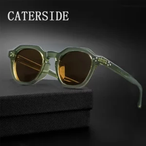 CATERSIDE gafas de sol polarizadas Retro para hombre ultraligeras TR90 montura polígono gafas de sol para mujer gafas de viaje de alta calidad para exteriores