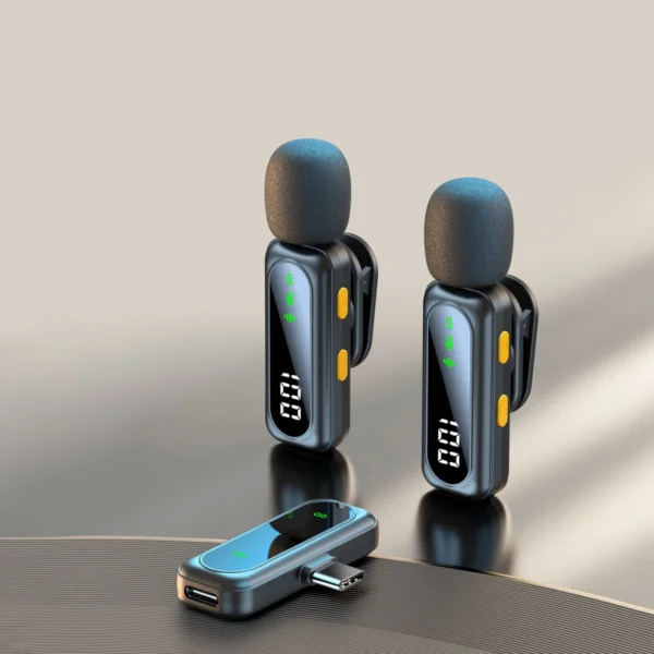 Micrófono Lavalier con Clip de alta calidad J21, Mini micrófono de solapa inalámbrico con batería de 100mah para grabación de vídeo, Creador de Vlog/Podcast - Imagen 6