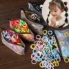 50/100 Uds. Bandas para el cabello para niños, coleteros de nailon coloridos, lazos para el cabello, banda de goma, ligas elásticas para el cabello para niños, accesorios para el cabello para niñas - Imagen 3