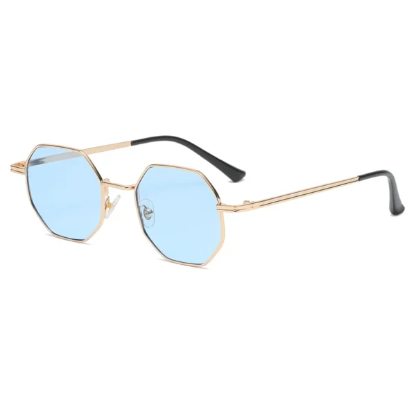 Polygon Metal Sunglasses Vintage Frame For Women Sunglasses Men Luxury Brand Design Sun Glasses Women Mirror Gafas De Sol Uv400 - Imagen 5