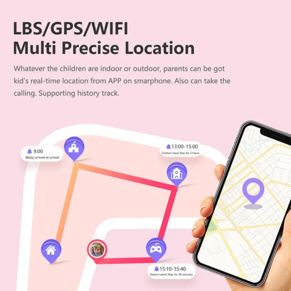 LT21 4G Smart Watch Kids GPS WIFI Video Call SOS IP67 Waterproof Child Smartwatch Camera Monitor Tracker Location Phone Watch - Imagen 4