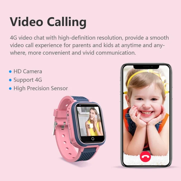 LT21 4G Smart Watch Kids GPS WIFI Video Call SOS IP67 Waterproof Child Smartwatch Camera Monitor Tracker Location Phone Watch - Imagen 3
