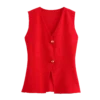 Knit Sleeveless Vest Woman Button New 2025 Spring Cropped Vests for Women Streetwear Basic Vest Top Women Knitted Vest For Women - Image 3