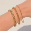 Fashion Stainless Steel Men Curb Cuban Chain Bracelets Women Bracelet on Hand for Couple Unisex Wrist Hand Jewelry - Imagen 4
