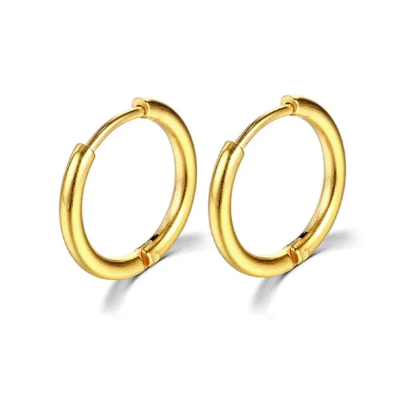 2022 New Simple Stainless Steel Small Hoop Earrings for Women Men Cartilage Ear Piercing Jewelry Pendientes Hombre Mujer - Imagen 5