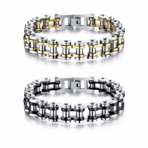 Stainless Steel Biker Chain Bracelet Mens Bracelet Link Chain Motorcycle Bicycle Style Bracelets Fashion Punk Bangles Jewelry