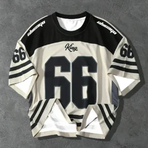 Adult Children Casual Crew Neck T-Shirt King Alphabet Pattern Short-sleeved Tops Summer Daily Outdoor Street Wear Clothing