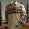 Men's Retro Western Style Denim Long Sleeve Shirt Fashion Vacation Casual Long Sleeve Shirt Single Breasted Lapel Men's Top 2024 - Imagen 3