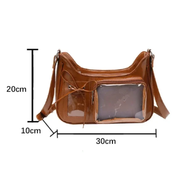 Y2k Harajuku Shoulder Bag Women Korean Transparent Ita Bag School Crossbody Bag Female Japanese Designer Preppy Handbag Purse - Imagen 6