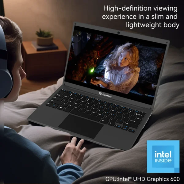 Adreamer Laptop 8GB RAM 1TB SSD Computer 13.3-inch Intel Notebook 2560X1600 Resolution Celeron N4020 Portable Computer - Imagen 3