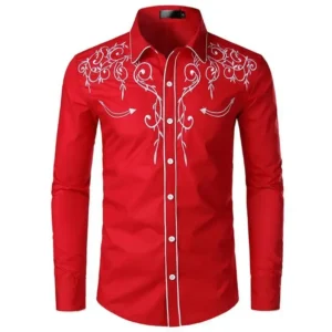 Fashionable Embroidery Shirt Casual Denim Shirt Western Style Shirt From China Large Size Leisure Shirt For Men