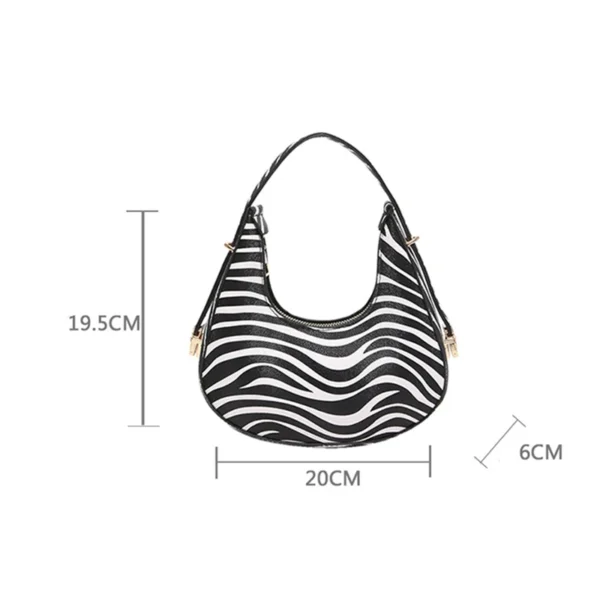 New Cow Pattern Shoulder Bag For Spring/Summer Versatile Women's Bag Personalized Korean Leopard Pattern Underarm Handbag - Imagen 2