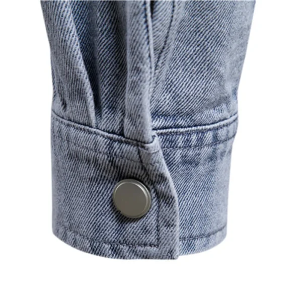 AIOPESON 100% Cotton Denim Shirts Men Casual Solid Color Thick Long Sleeve Shirt for Men Spring High Quality Jeans Male Shirt - Imagen 6