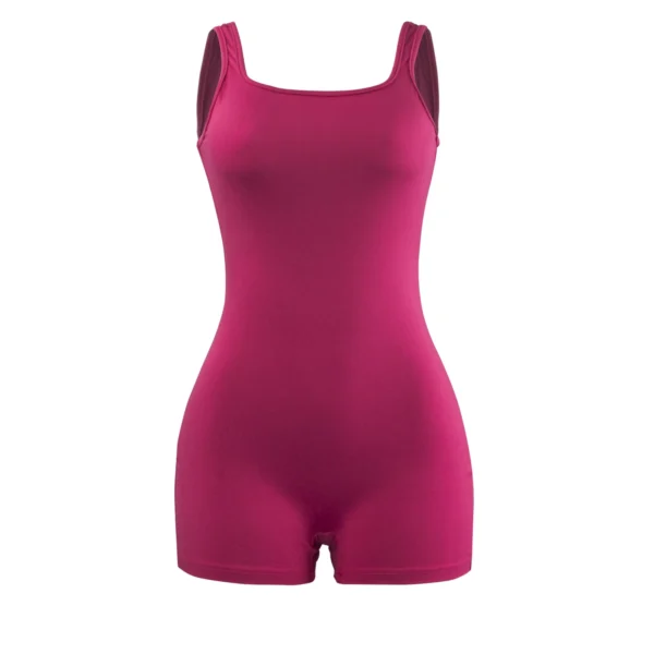 Women's Sexy Backless Tank Rompers Top Bodycon One Piece Halter Sleeveless Bodysuit Short Jumpsuits - Imagen 2