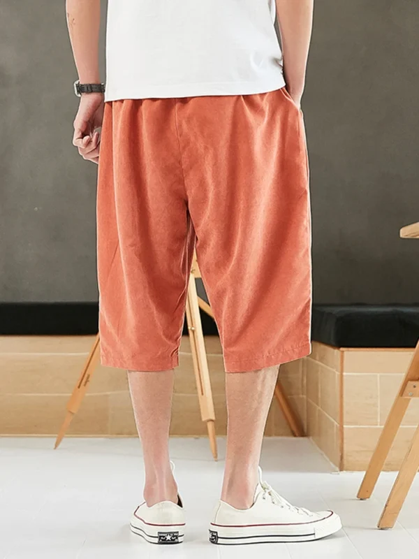 Plus Size Summer Harem Pants Men Short Joggers Chinese Style Calf-Length Casual Baggy Pants Male Capris Trousers 8XL - Imagen 2