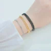 Fashion Stainless Steel Men Curb Cuban Chain Bracelets Women Bracelet on Hand for Couple Unisex Wrist Hand Jewelry - Imagen 3