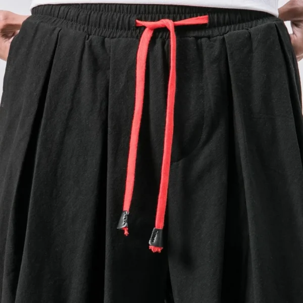 New Oversized Men Harem Pants Loose Chinese Style Cotton and Linen Sweatpants Joggers High Quality Casual Trousers Men - Imagen 4