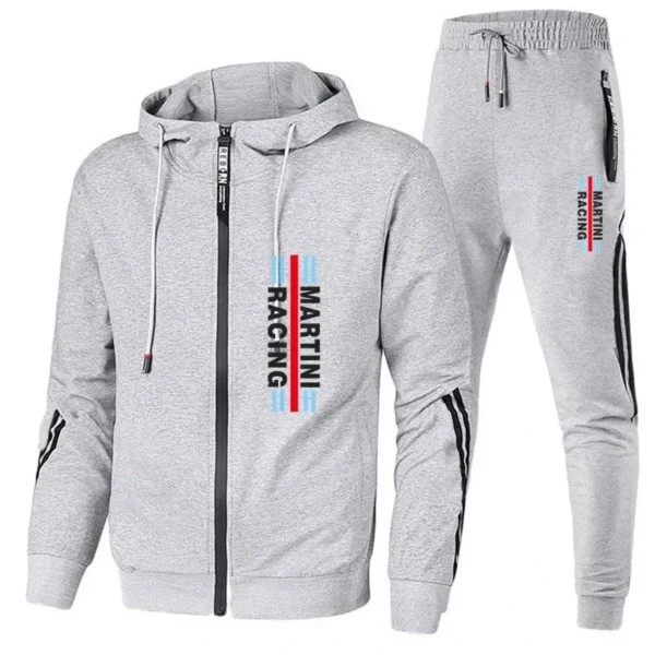 Men's Spring and Autumn Martini Racing Suit Set Sportswear Fashion Casual Spring and Autumn Sweater Pants - Imagen 2
