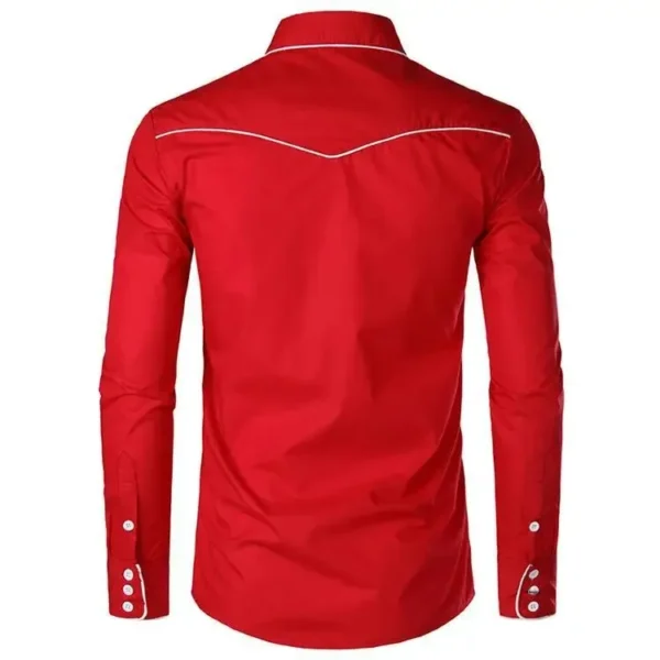 Fashionable Embroidery Shirt Casual Denim Shirt Western Style Shirt From China Large Size Leisure Shirt For Men - Imagen 2