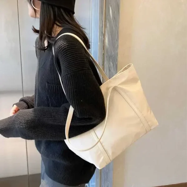 Simple Shoulder Bag Handbag Oxford Top Handle Totes Female Large Capacity Shopping Street Zipper Bags for Women Handbag Tote Bag - Imagen 5
