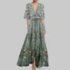 Elegant Short Sleeve Printed Dress For Women High-waisted A-line V Neck Pullover Vestidos Trendy Summer Clothing 2025 Robes - Image 6