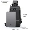 Men Anti Theft Chest Bag Shoulder Bags USB Charging Crossbody Package School Short Trip Messengers Bags Men's Oxford Sling Pack - Imagen 6