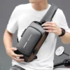 Men Anti Theft Chest Bag Shoulder Bags USB Charging Crossbody Package School Short Trip Messengers Bags Men's Oxford Sling Pack - Imagen 4