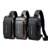 Men Anti Theft Chest Bag Shoulder Bags USB Charging Crossbody Package School Short Trip Messengers Bags Men's Oxford Sling Pack - Imagen 2